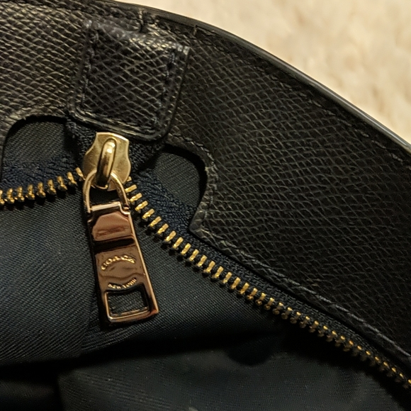 Coach Dark Blue Leather Shoulder Bag - Picture 7 of 11